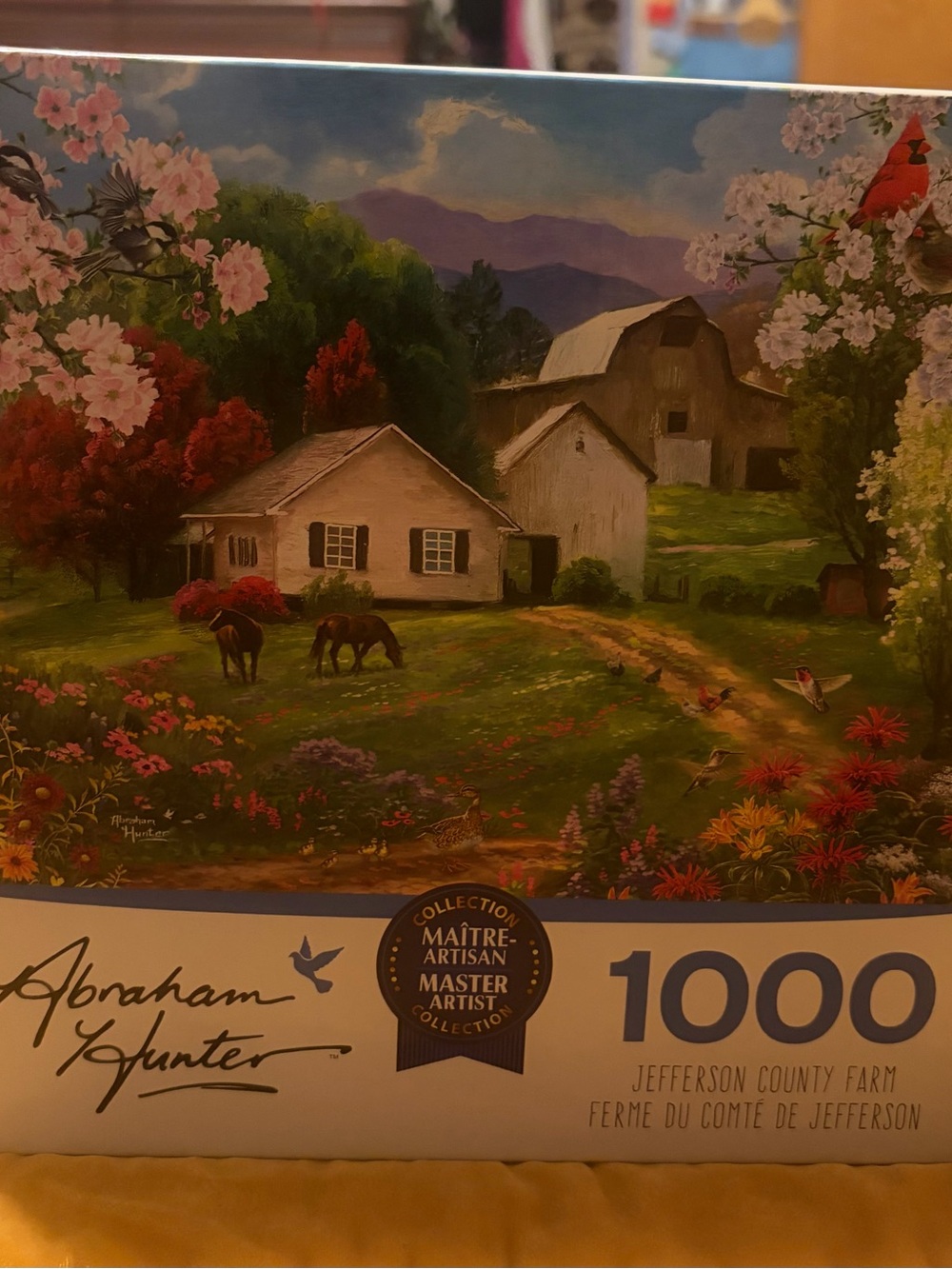 Abraham Hunter "Jefferson County Farm" 1000-Piece Puzzle - Colorful Farm Scene